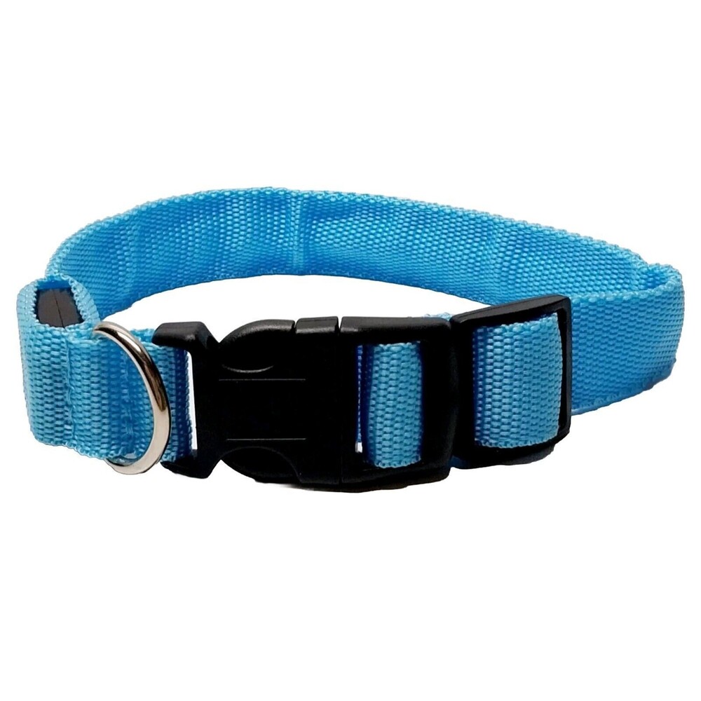 Pet Dog Medium Easy Clip On Collar Blue Adjustable Nylon Collar NWOT